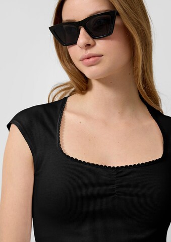 QS Shirt in Zwart