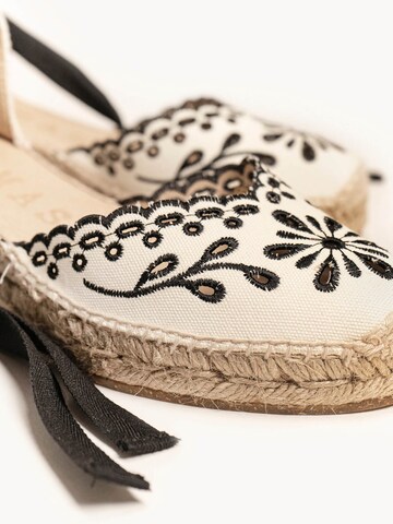 Alhamas Sandal 'Alpargata Cuña 5 cm' in Black