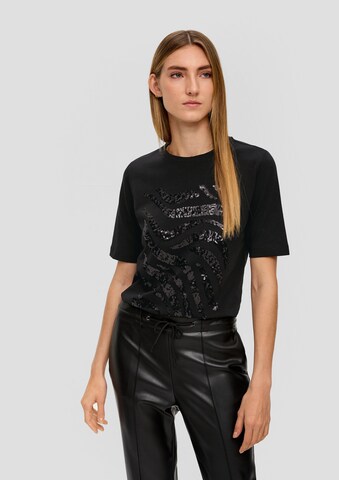 s.Oliver BLACK LABEL Shirt in Zwart: voorkant