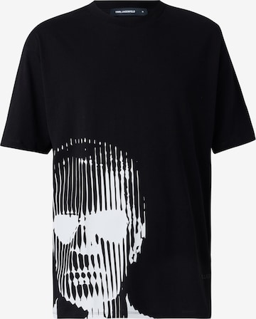 juoda Karl Lagerfeld Marškinėliai: priekis