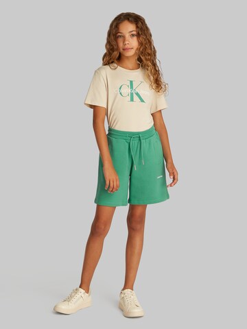 Calvin Klein Jeans Свободный крой Штаны в Зеленый: спереди