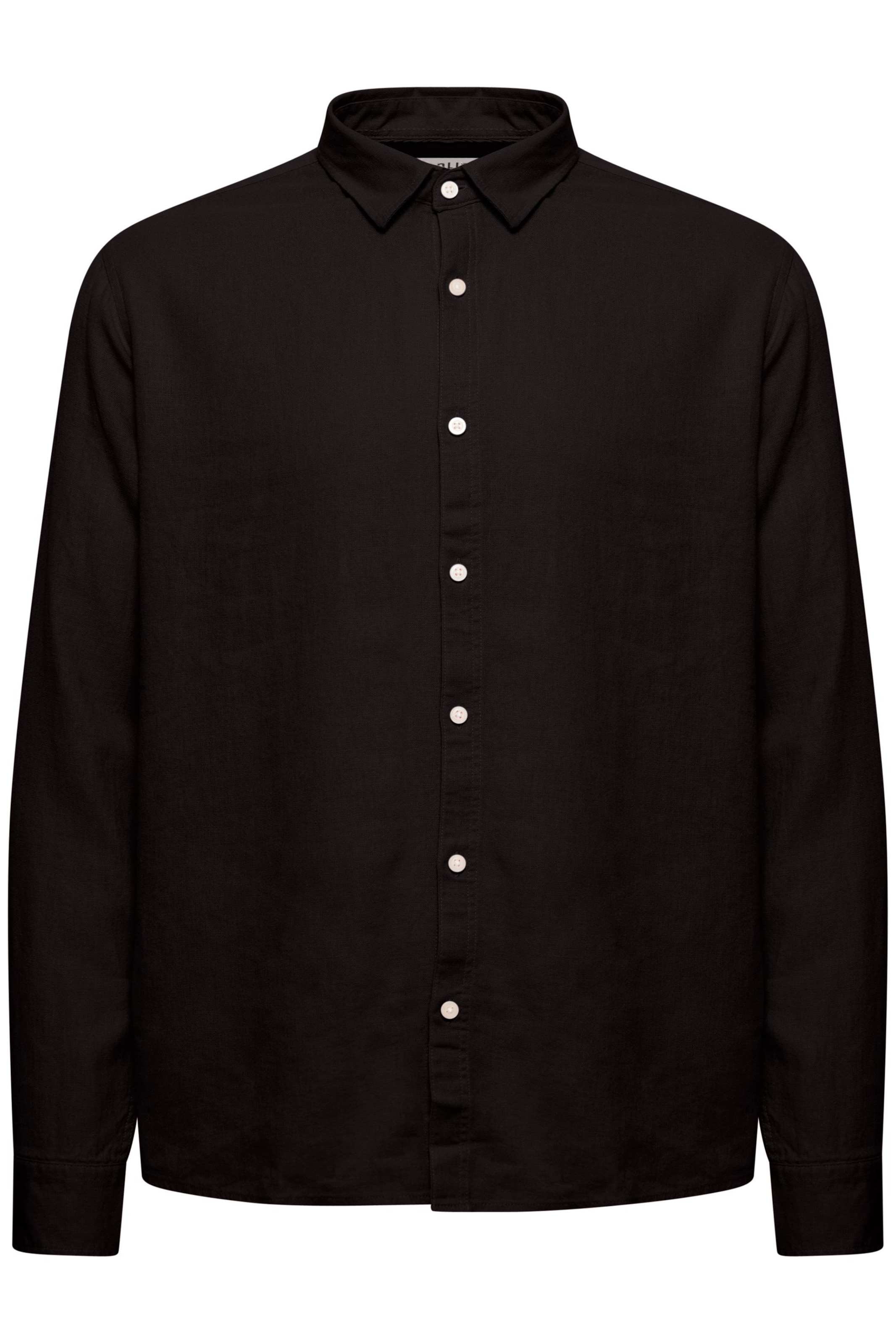 !Solid - Regular Fit Camisa 'Enea' em preto: frente