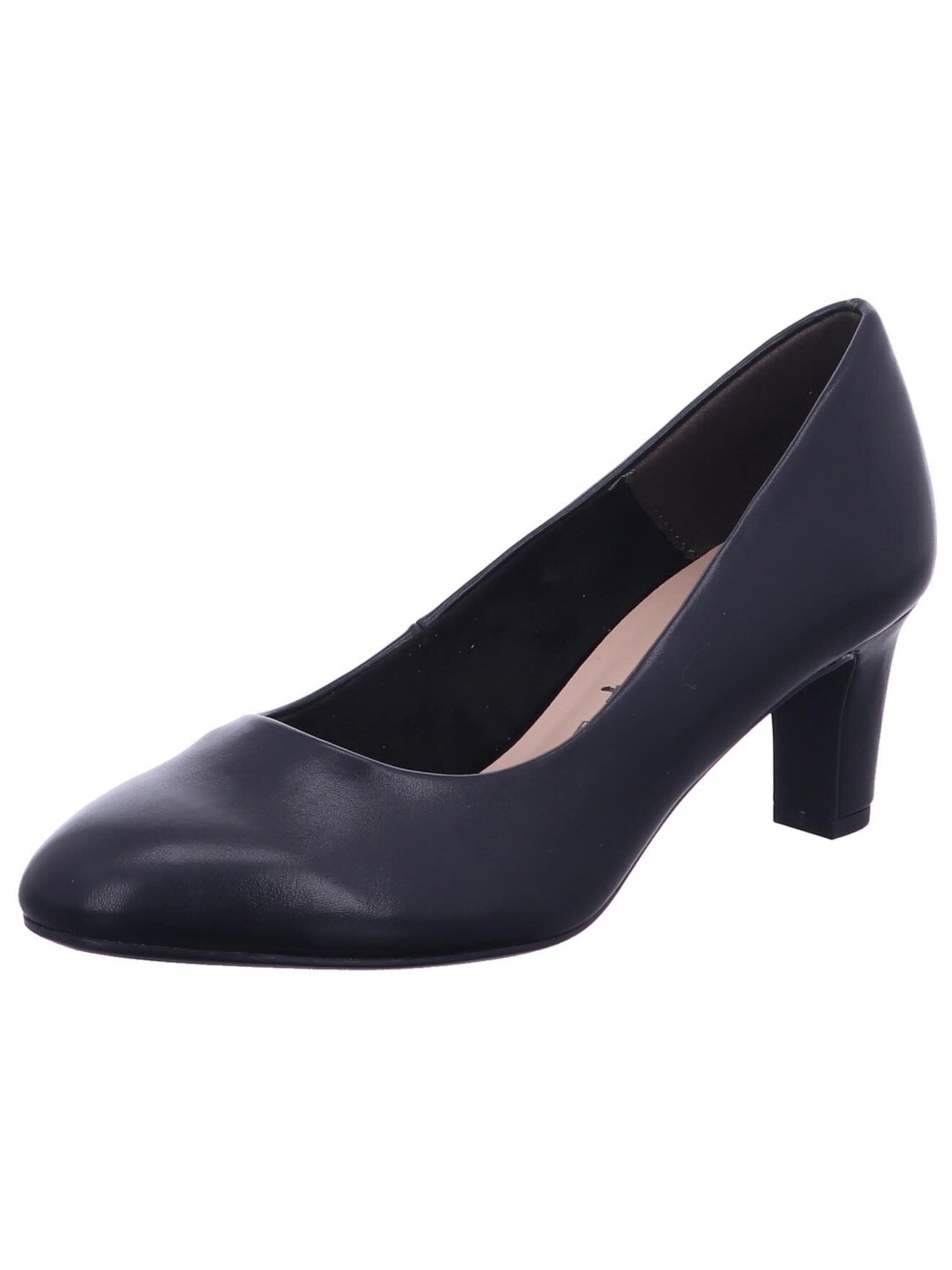 Tamaris - Zapatos con plataforma 'Pump Damen 1-22419-41 020 Kunststoff (Synthetik) in schwarz' en negro: frente