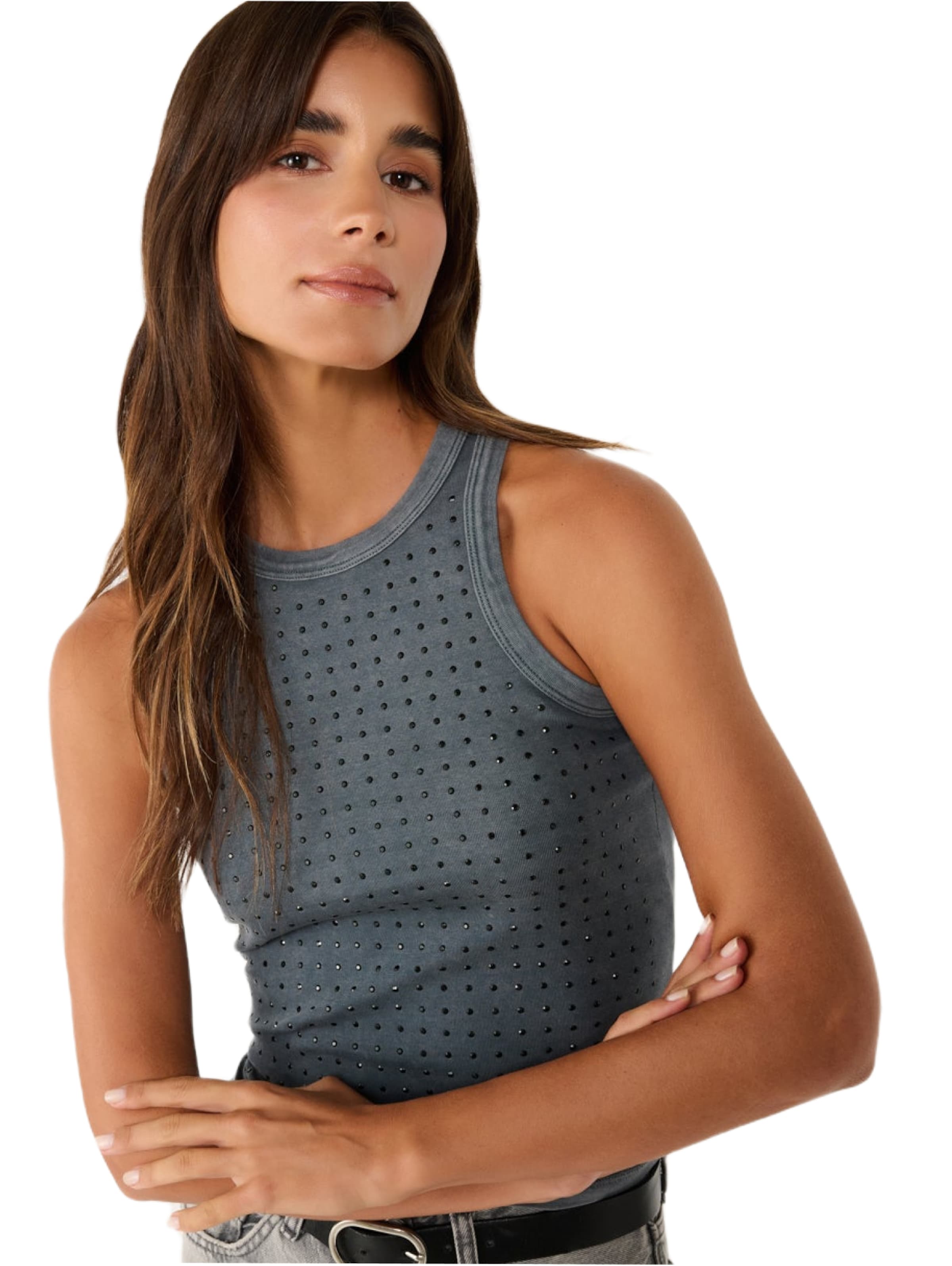 No Matter What Top in Grijs