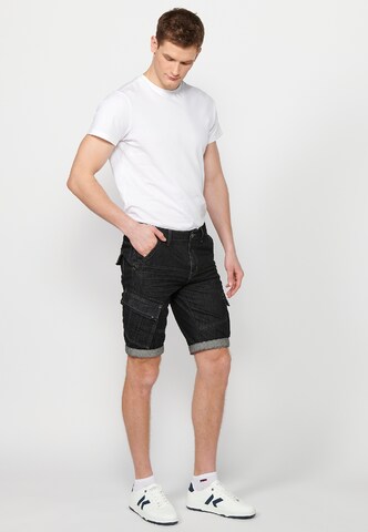 KOROSHI Regular Shorts 'Cowboy' in Schwarz