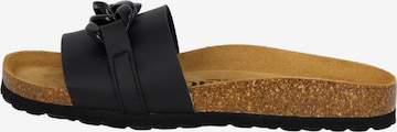 Palado Pantolette 'Gozo' in Schwarz: Vorderseite