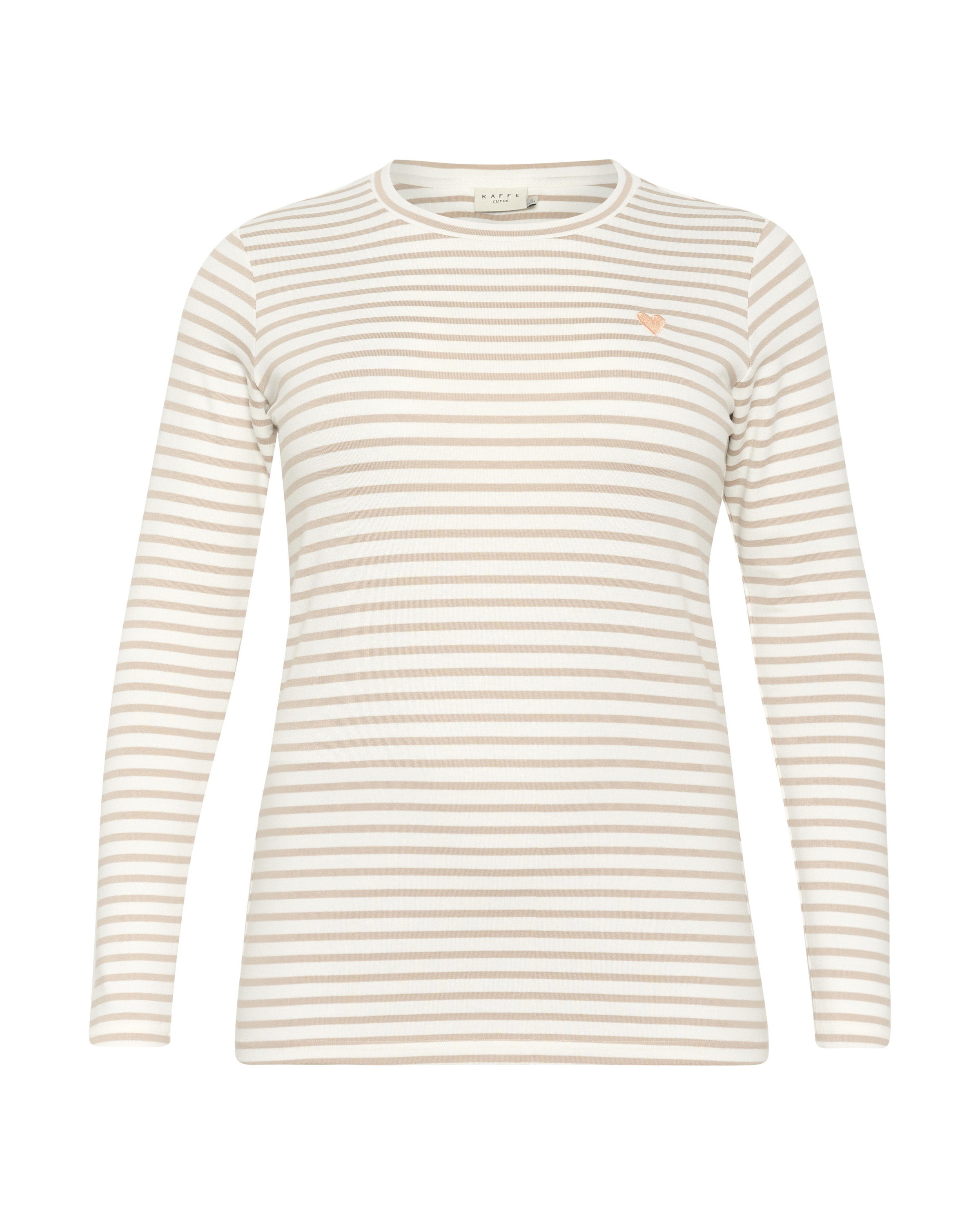 balts KAFFE CURVE T-Krekls 'Lia': no priekšpuses