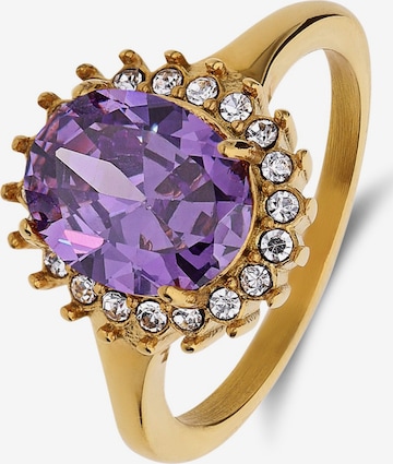 Lucardi Ring in Goud: voorkant