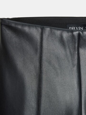 Dilvin Flared Leggings 'Gamaschen' in Zwart