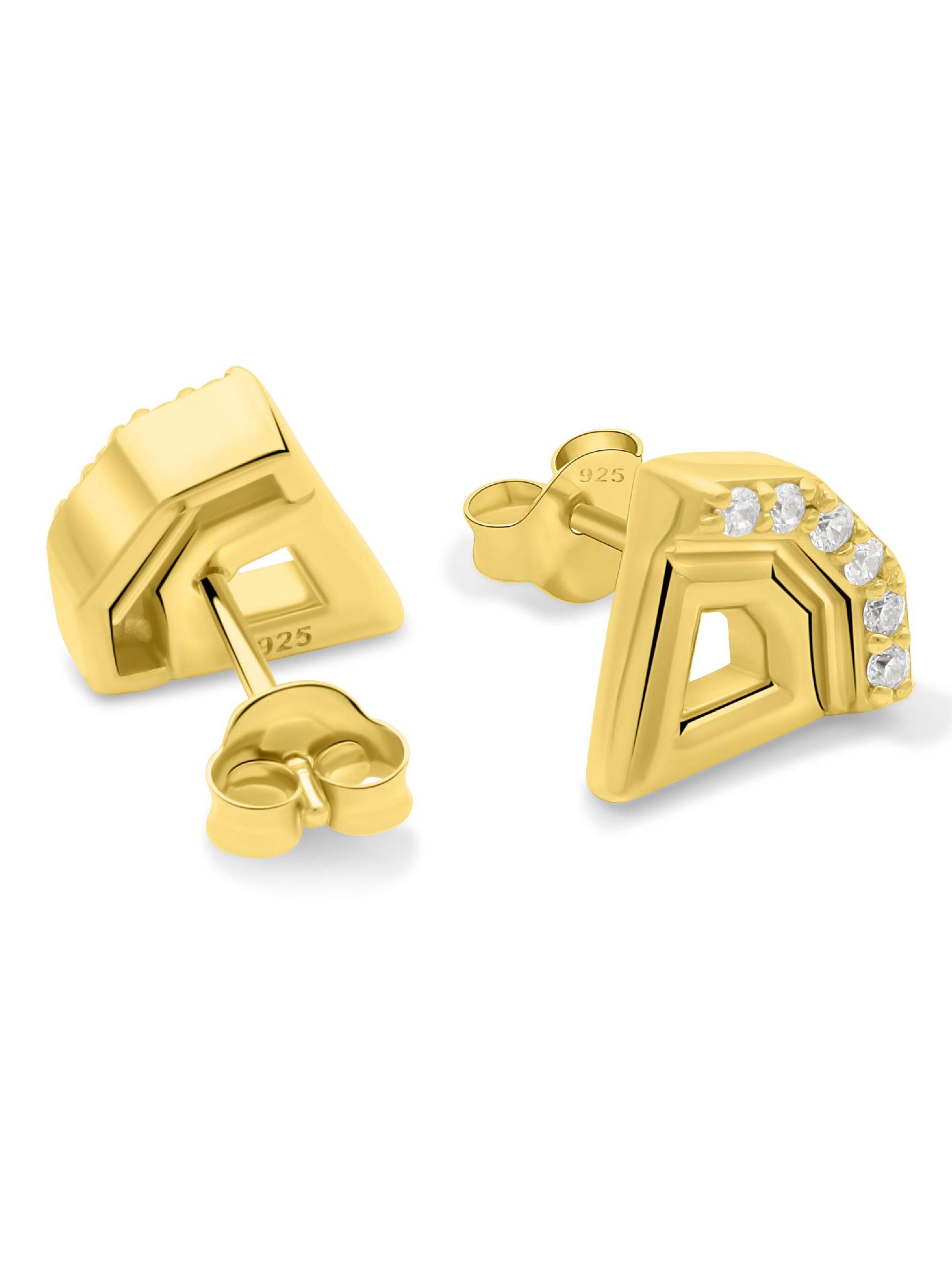 Tony Fein Ohrringe 'Dreieck'‌ in Gold