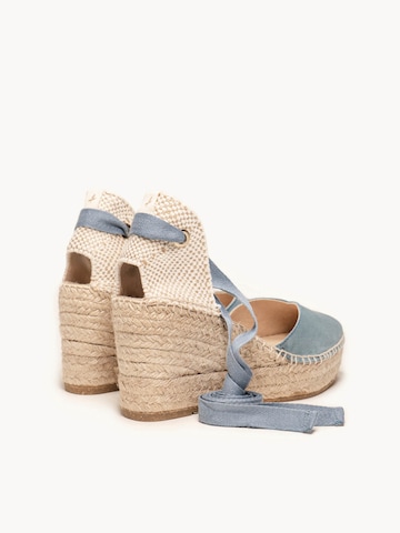 Alhamas - Sandália 'Alpargata Cuña 8 cm' em azul