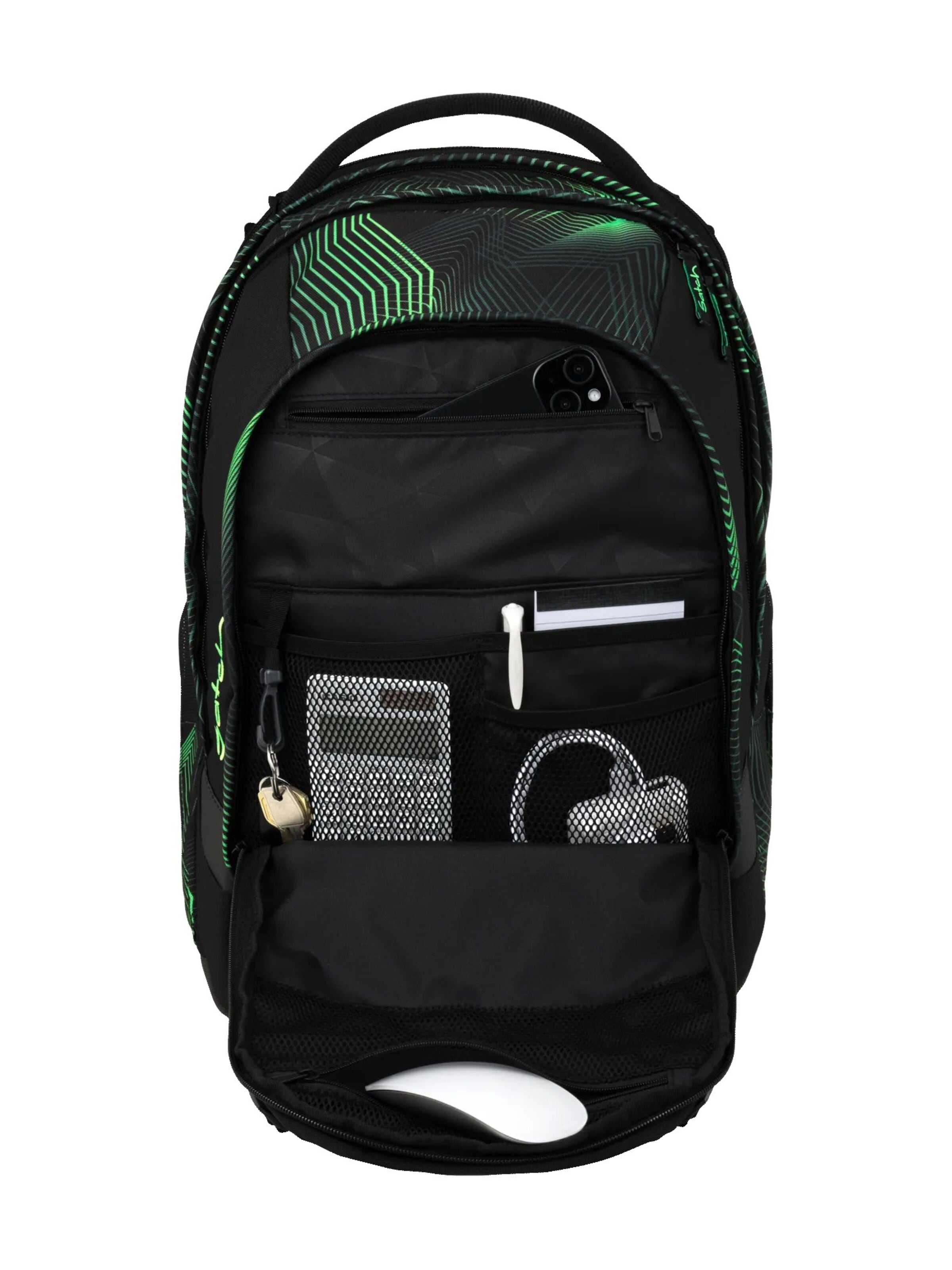 Satch Backpack 'Schulrucksack match plus' in Green