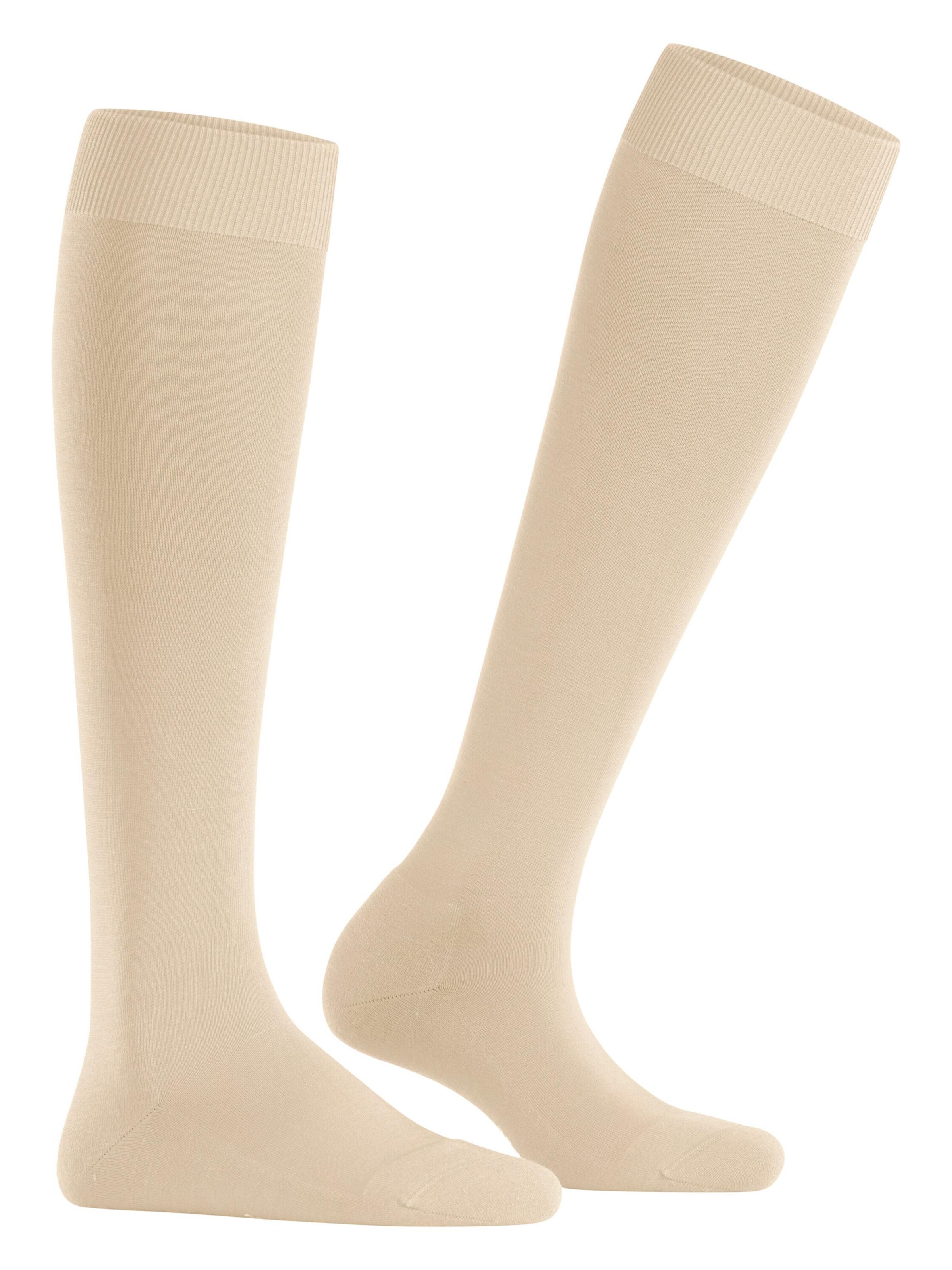 FALKE Knee High Socks 'ClimaWool' in Beige