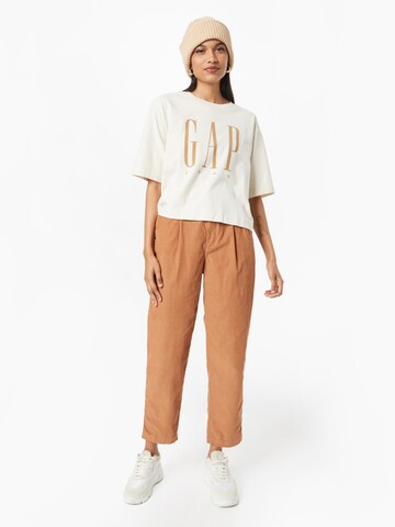 GAP Loose fit Pleat-front trousers in Brown