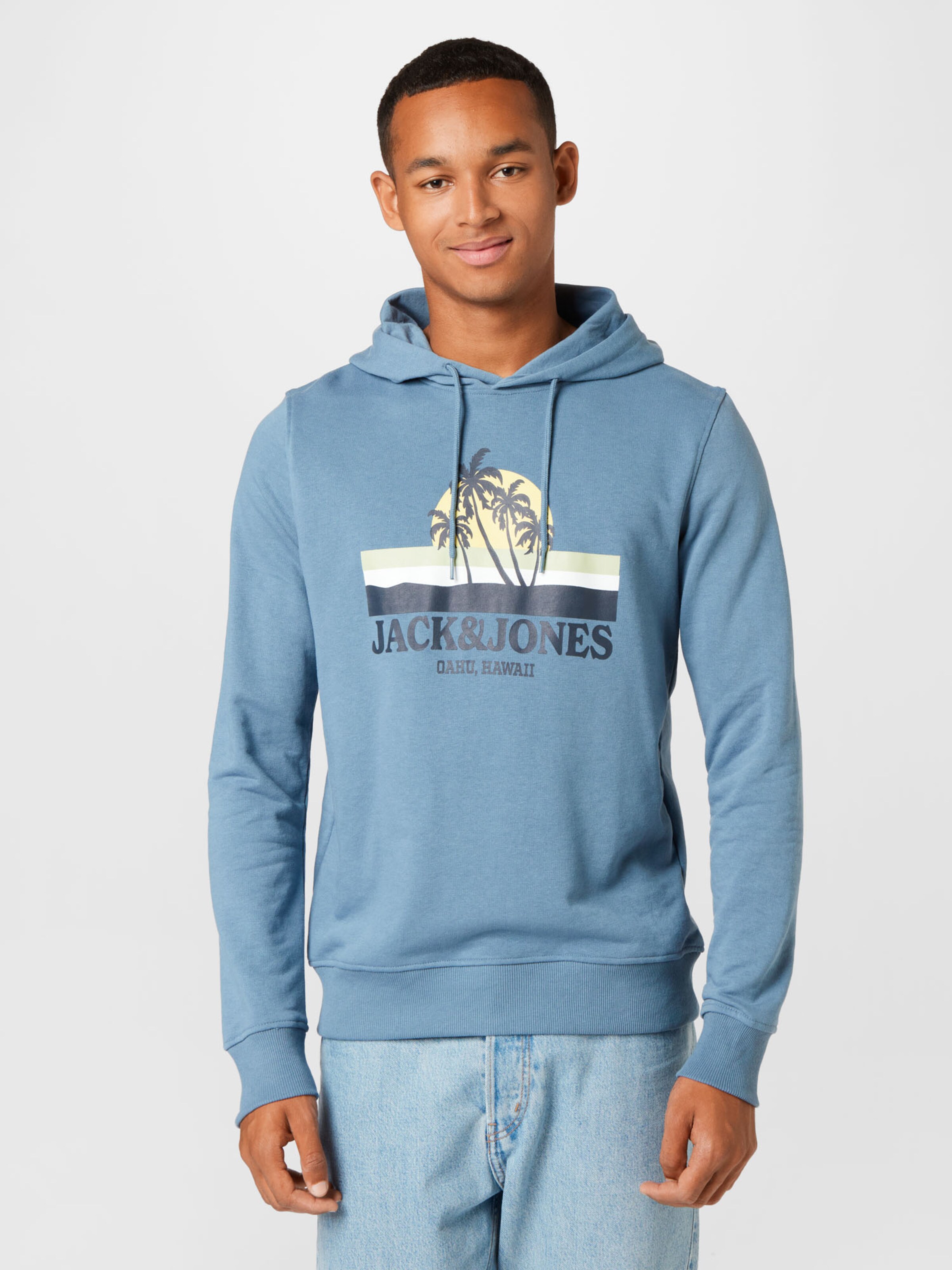 Männer Sweat JACK & JONES Sweatshirt 'MALIBU' in Rauchblau - ID32931 Männer Sweat JACK & JONES Sweatshirt 'MALIBU' in Rauchblau - ID32931