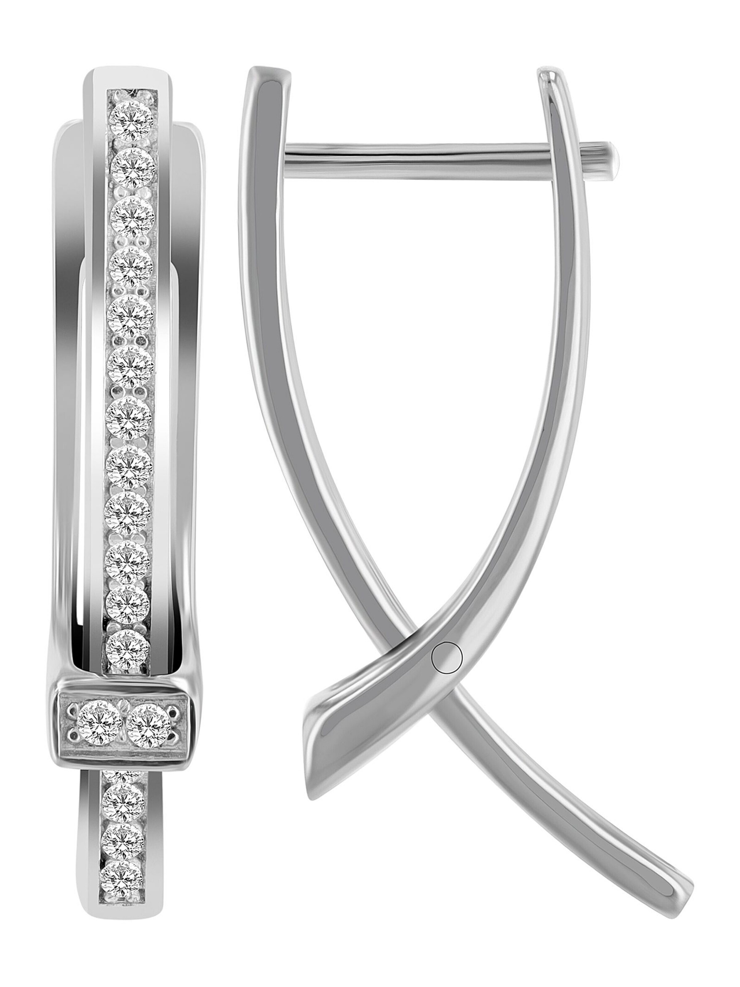 Akzent Ohrringe 'Aurela, 925 Sterlingsilber, langlebig'‌‌‌‌‌‌‌‌‌ in Silber