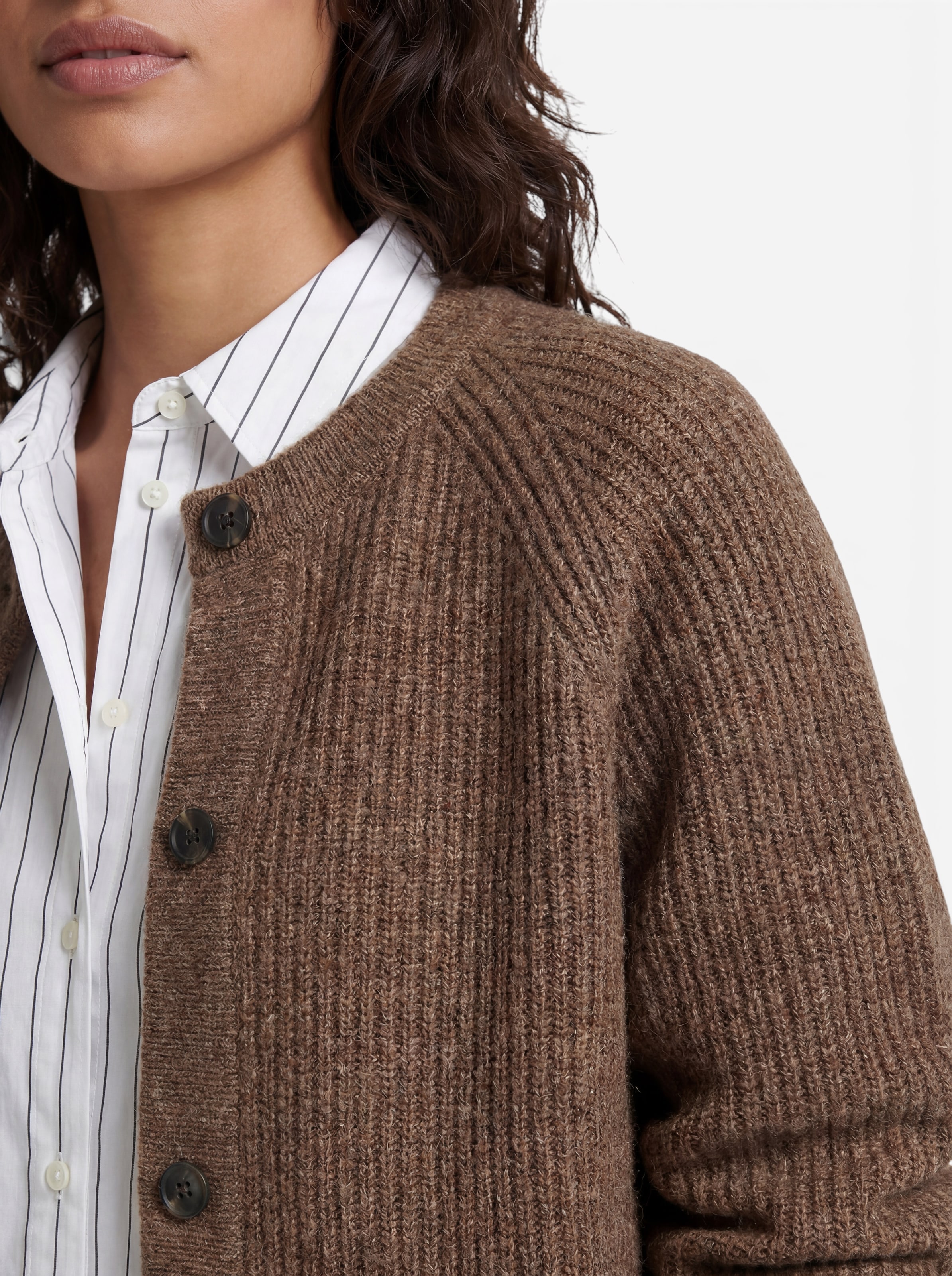 SELECTED Cardigan 'SLFLULU' i brun