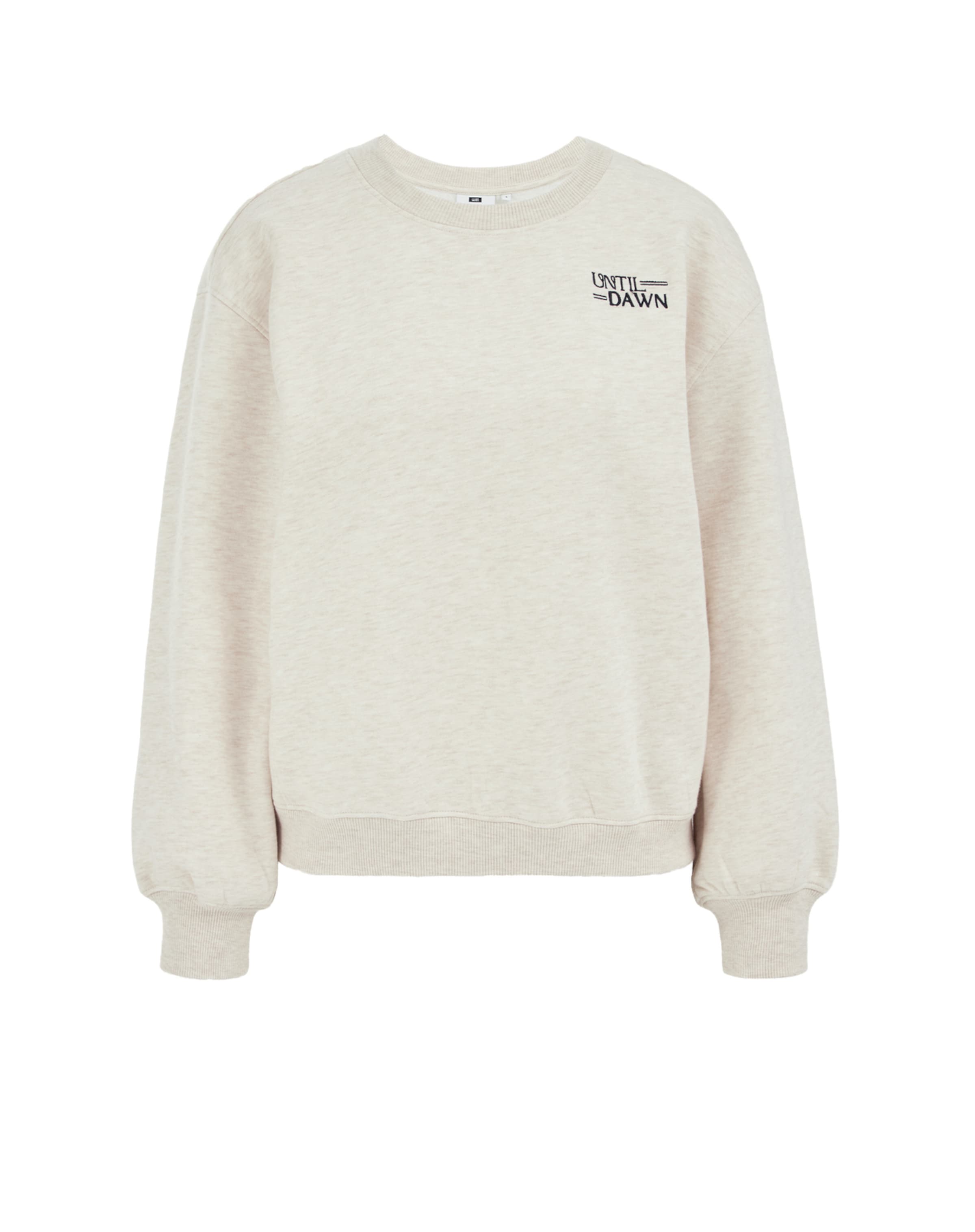 WE Fashion Sweatshirt in beigemeliert / schwarz, Produktansicht