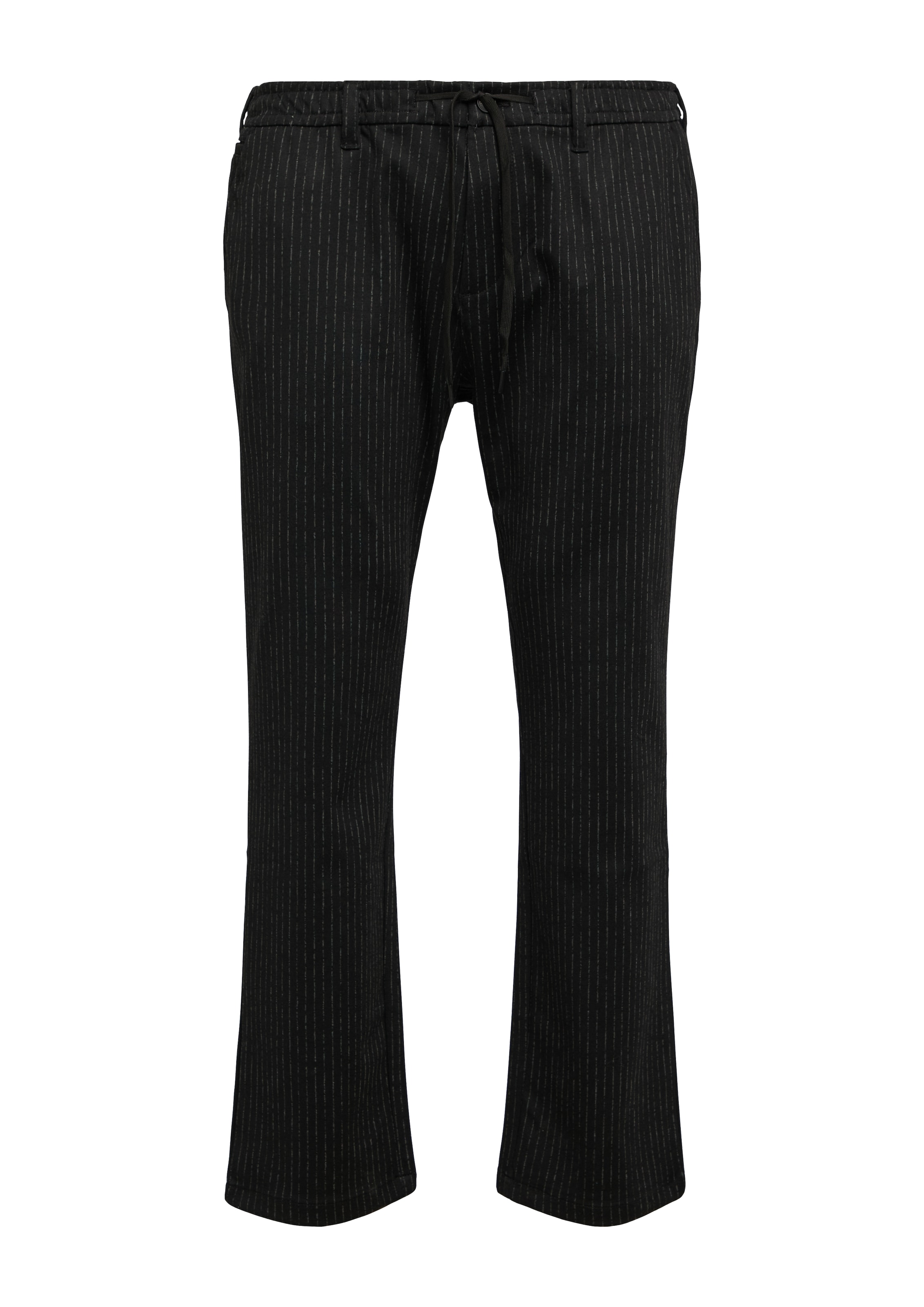 s.Oliver Men Big Sizes Regular Chinohose 'Detroit' in Schwarz: Vorderseite