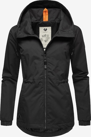 Ragwear Outdoor Jacket 'Danka' in Black: front