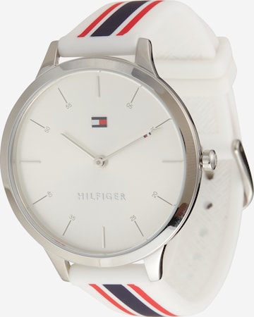TOMMY HILFIGER Zegarek analogowy w kolorze biały: przód
