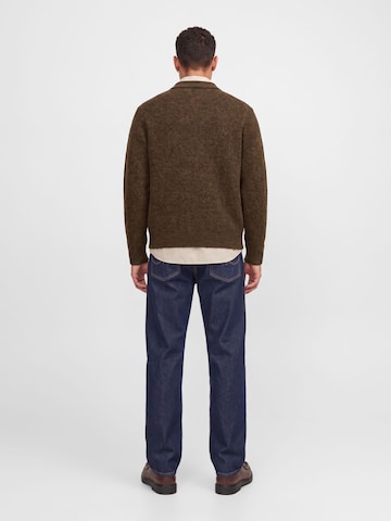 JACK & JONES Gebreid vest in Bruin