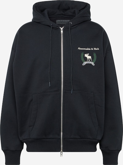 Abercrombie & Fitch Sweatjacke 'PREMIUM TECH' in grün / schwarz / weiß, Produktansicht