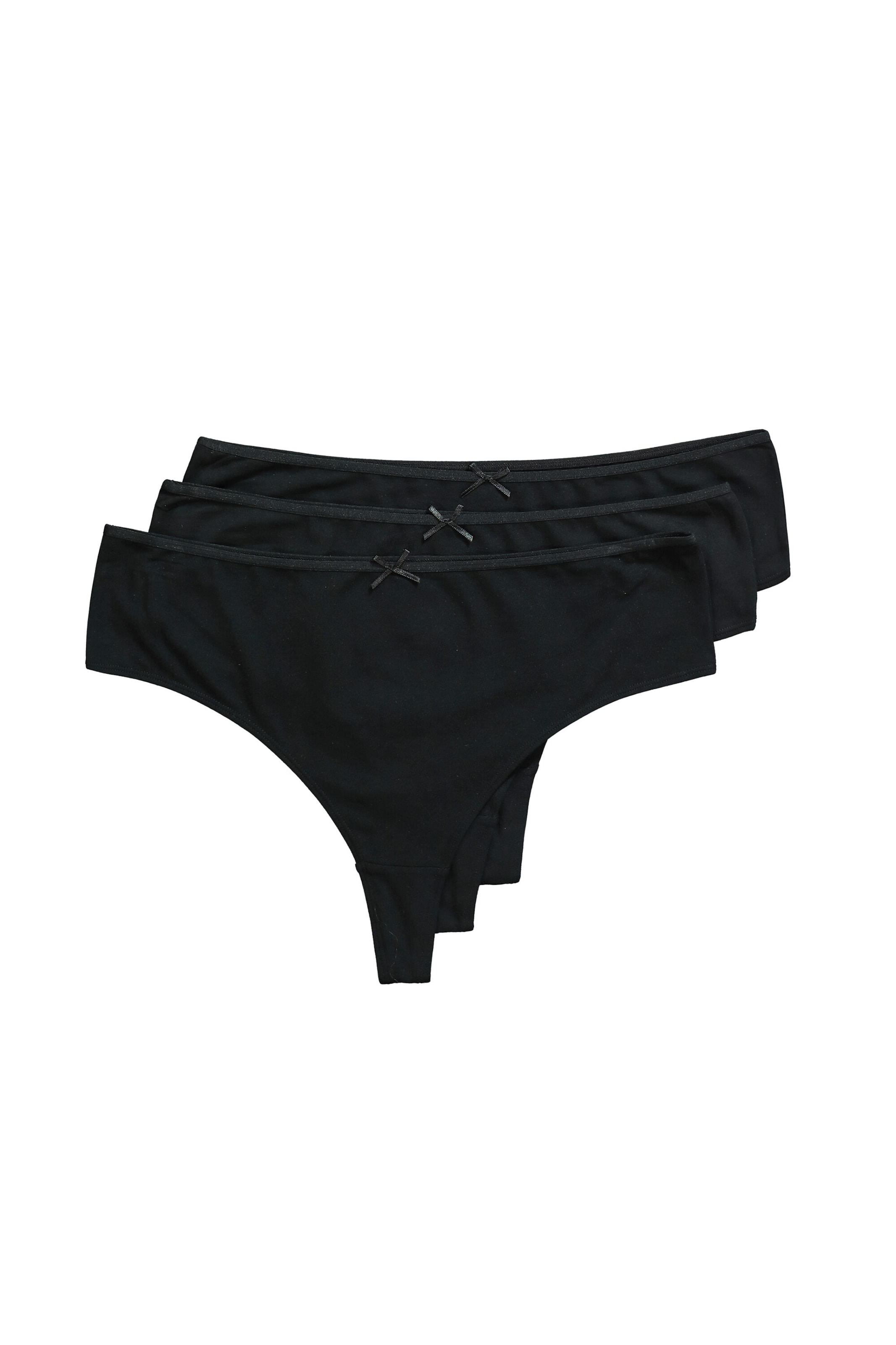 Ulla Popken Thong in Black: front