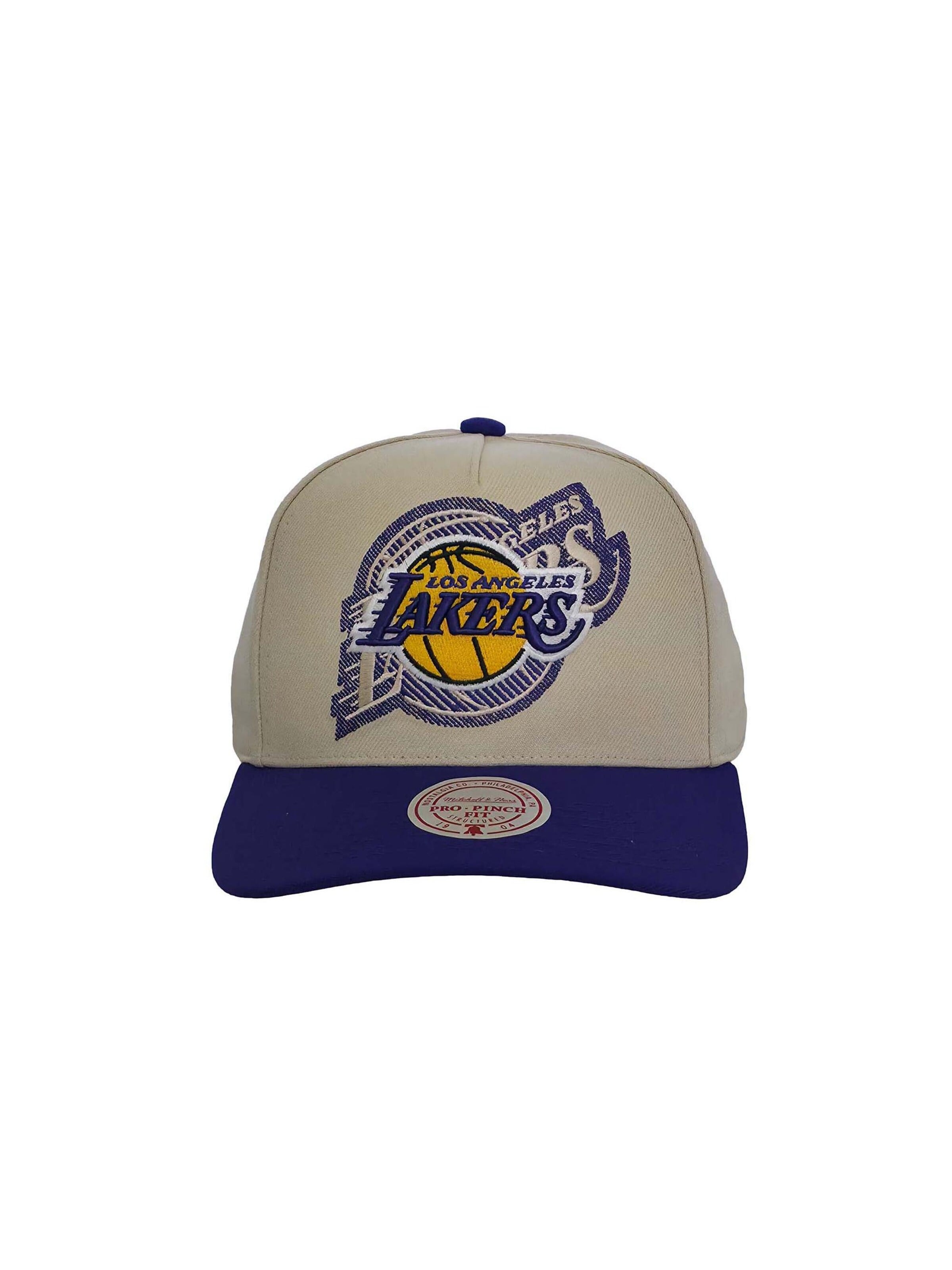 Mitchell & Ness Cap 'Los Angeles Lakers Off Tilted Pro' in Beige