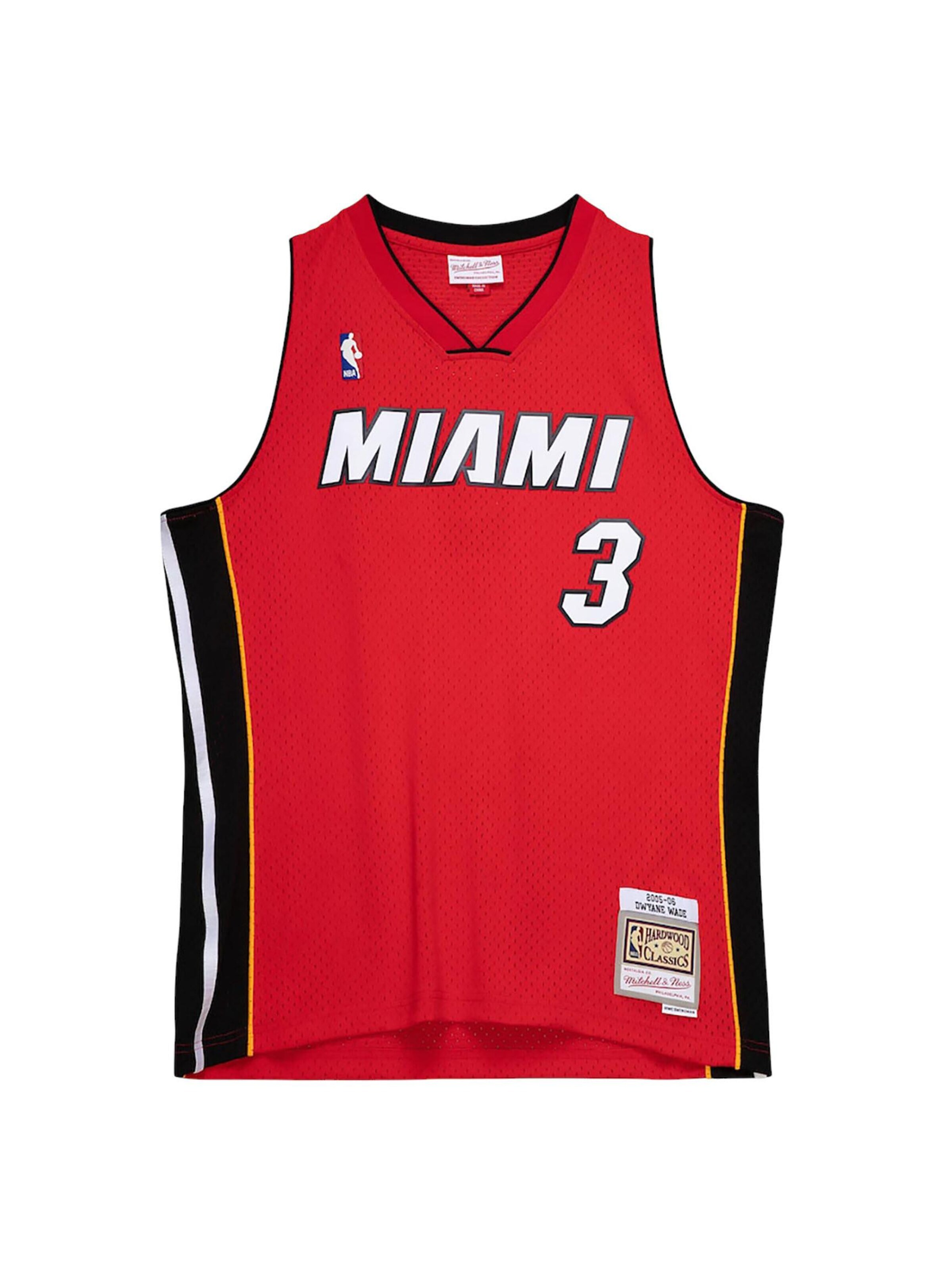 Mitchell & Ness Trikot 'Miami Heat Dwyane Wade 2005/06' in L in rot, Produktansicht