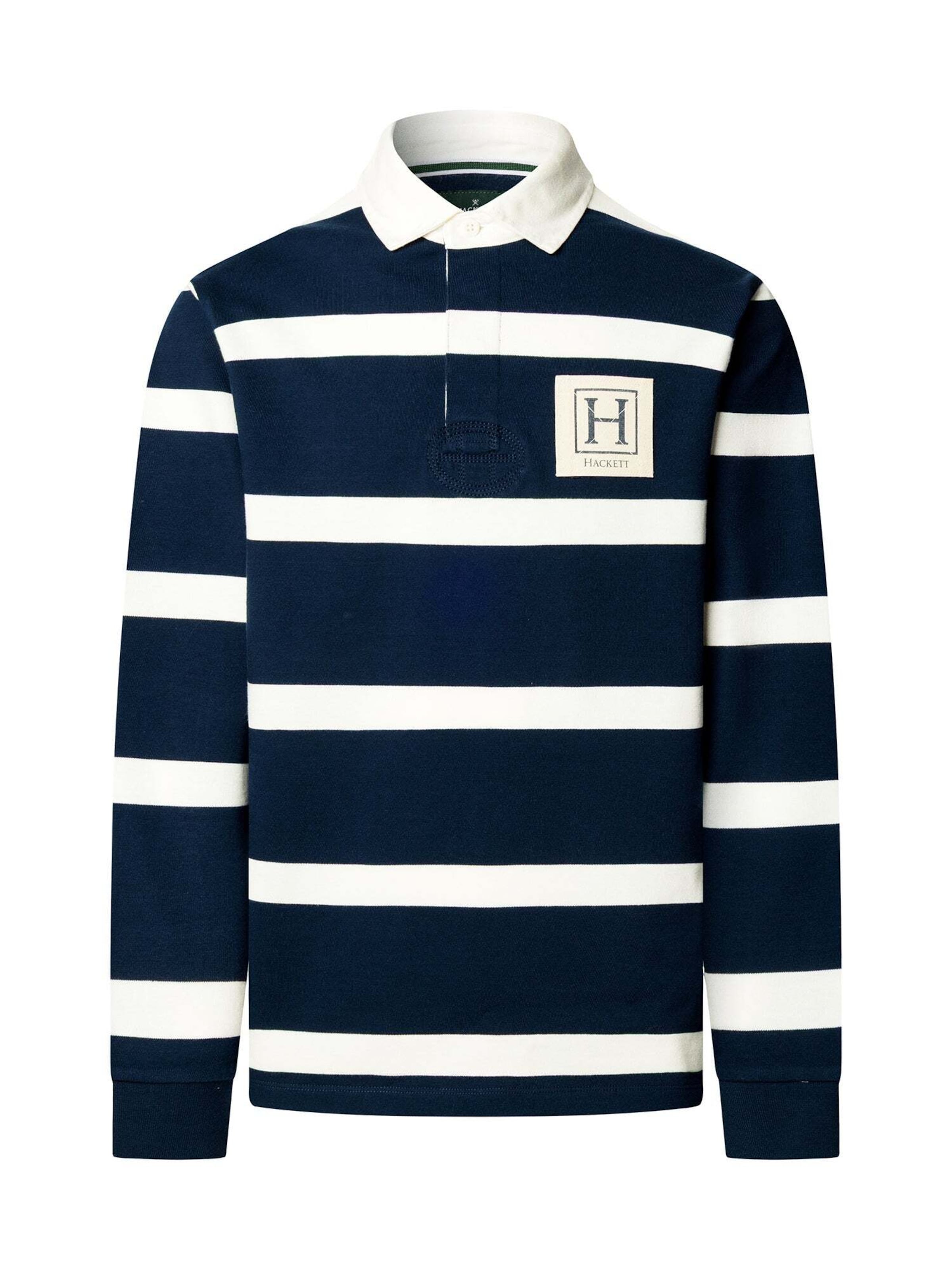 Hackett London T-Shirt en XXXL en bleu marine / blanc, Vue avec produit