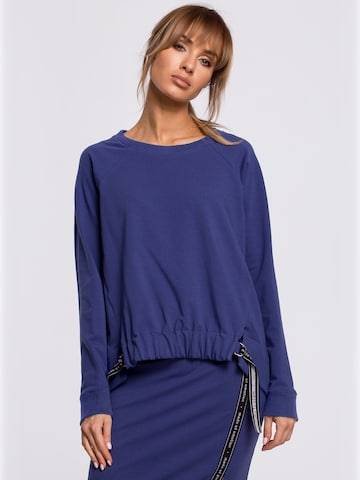 made of emotion - Sudadera en azul: frente