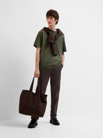SELECTED HOMME Slimfit Chino nadrág 'Miles Flex' - barna