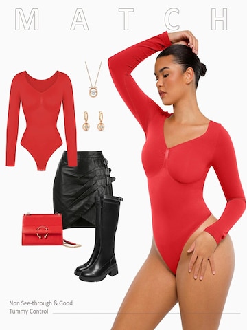 FÉMINITÉ Fatale Shaping Bodysuit 'AVA' in Red