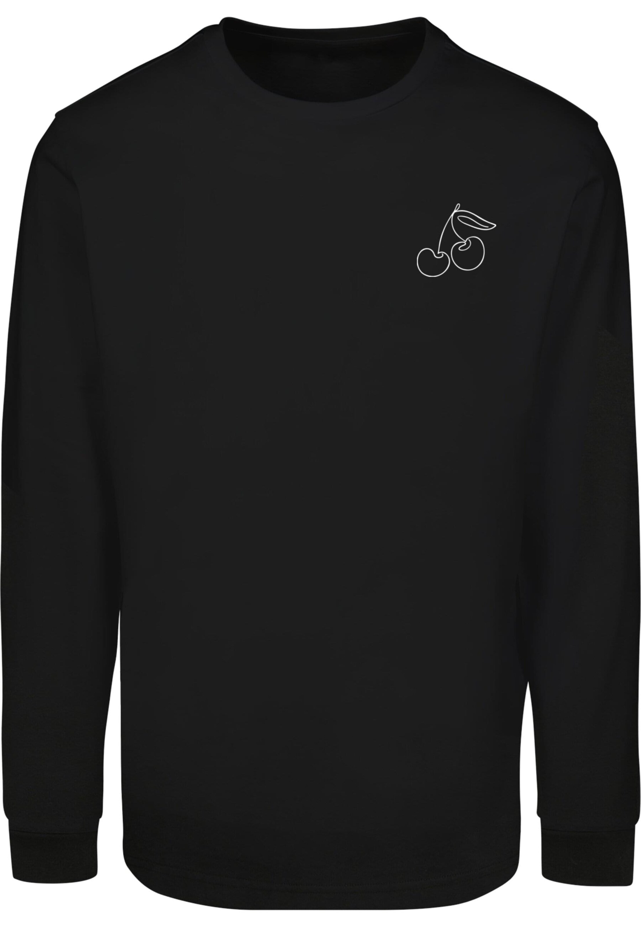 Merchcode Shirt 'Cherry' in Zwart: voorkant