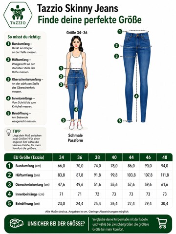 Skinny Jeans 'F107' di Tazzio in blu