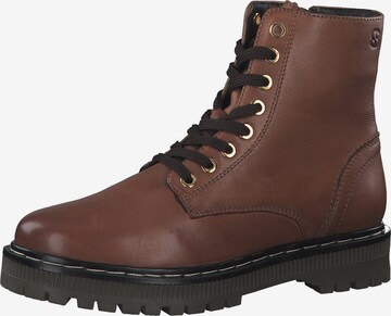 s.Oliver Lace-Up Ankle Boots in Brown: front