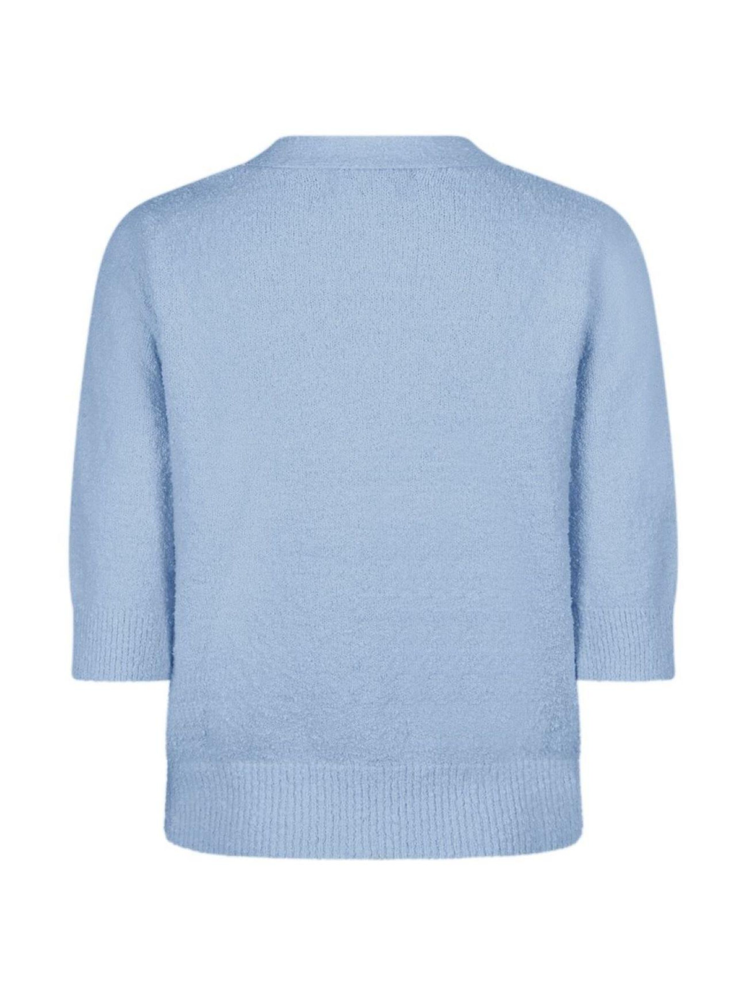 Red Button Gebreid vest 'Red Button Popcorn vest L.blau' in Blauw