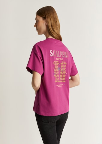 Scalpers T-shirt 'Skull Festival Tee' i lila