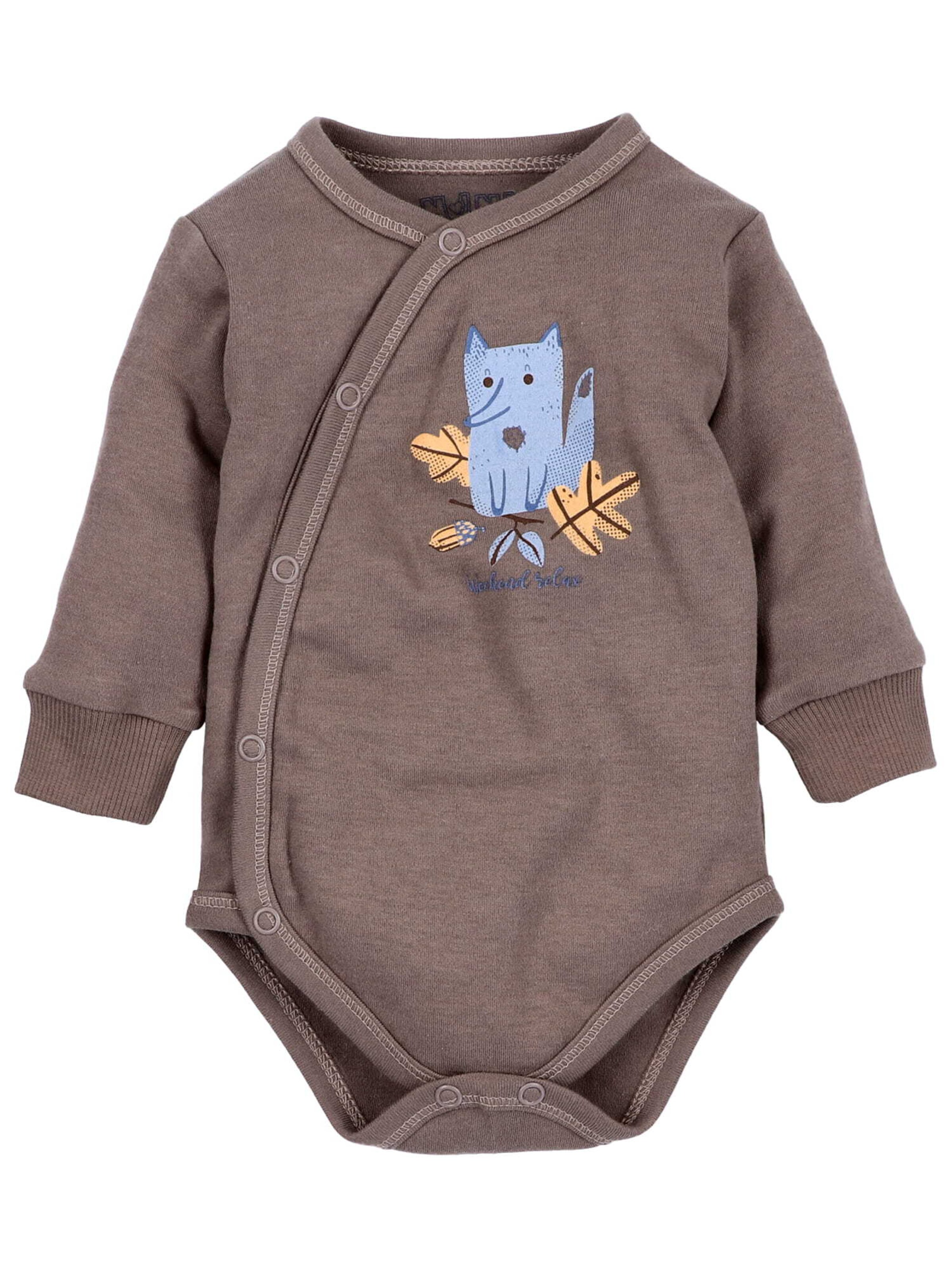 Barboteuse / body NINI en marron : devant