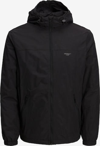 Veste mi-saison 'BECKS' JACK & JONES en noir : devant