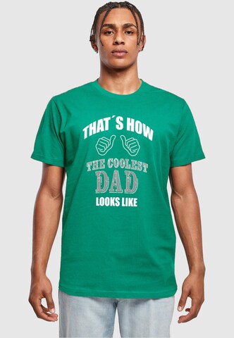 Merchcode Shirt 'Coolest Dad' in Green: front