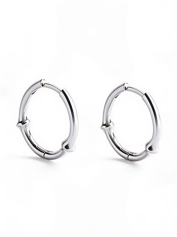 REYTEL Earrings 'BAMBOO' in Silver: front