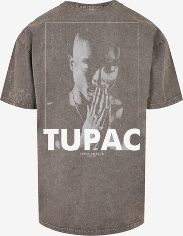 F4NT4STIC Shirt 'Tupac Shakur Praying' in Grijs