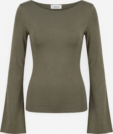 millane - Camisa em verde: frente