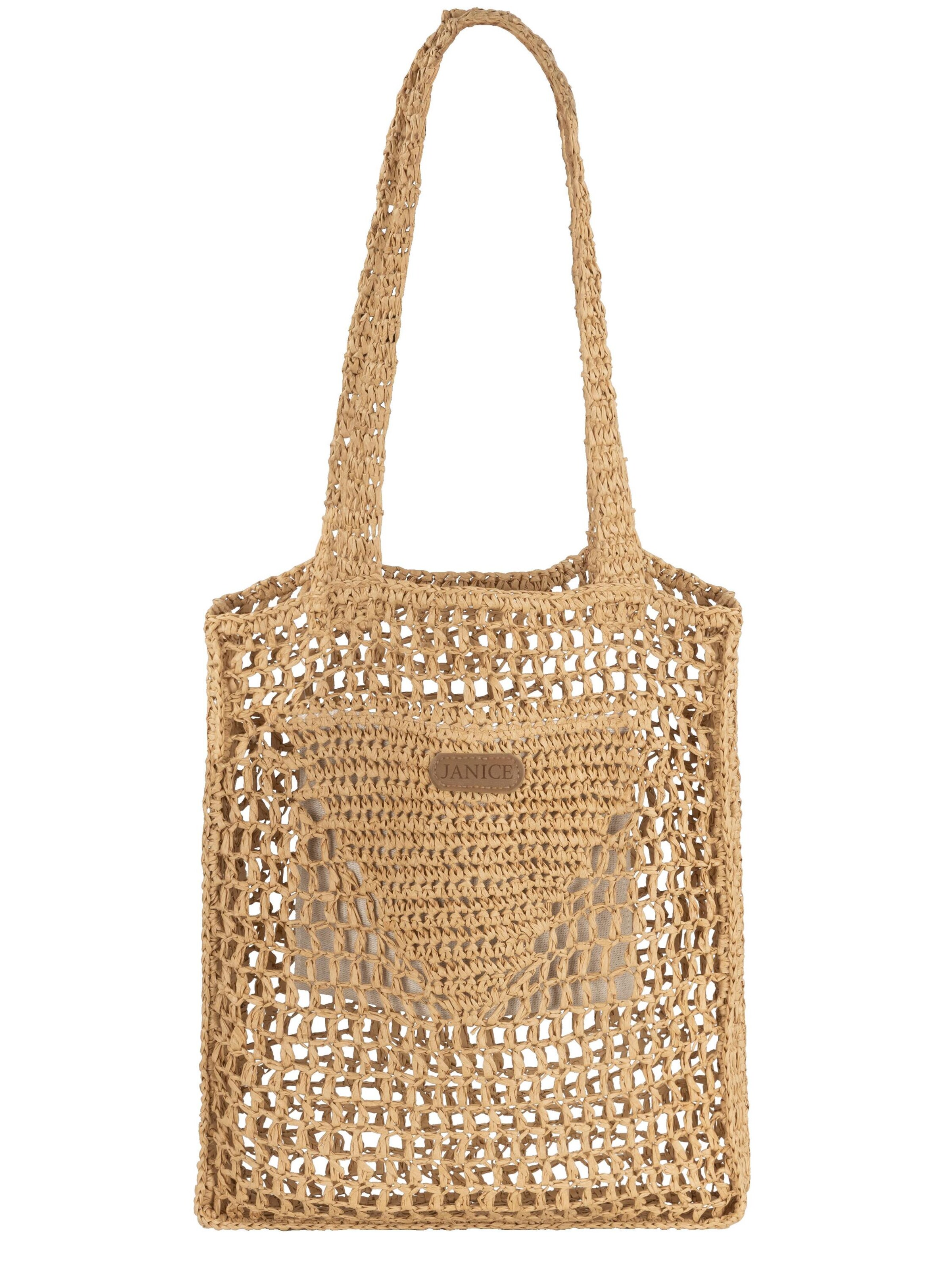 Janice Beach bag ' Manila ' in Beige: front