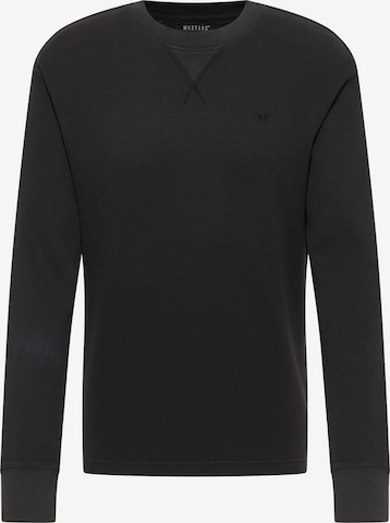 MUSTANG Sweatshirt 'Asheville' in Schwarz: Vorderseite