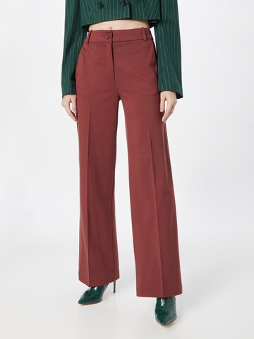 ESPRIT Loose fit Pleated Pants in Brown: front