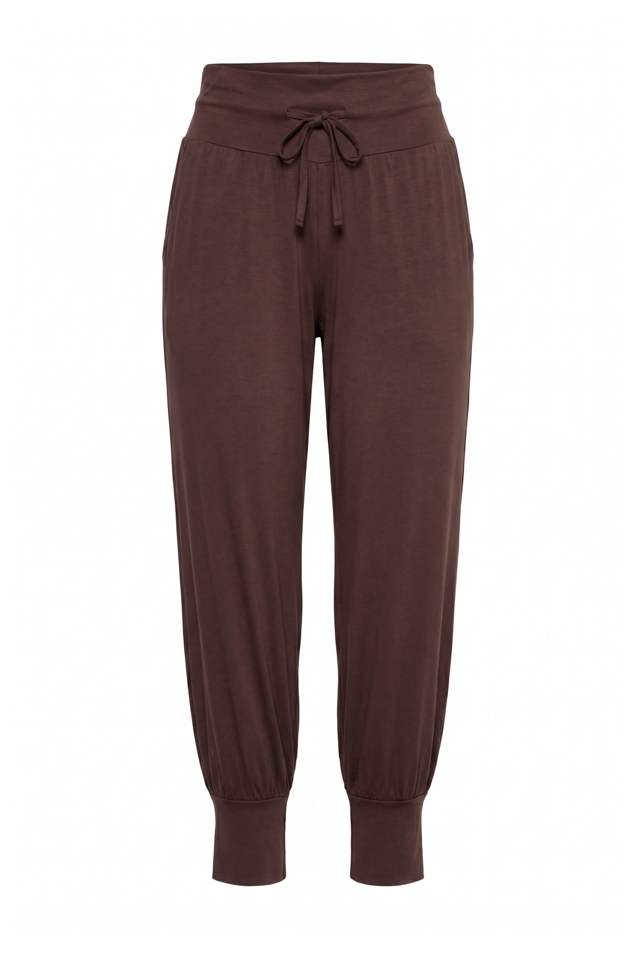 Ulla Popken Tapered Hose in Braun: Vorderseite