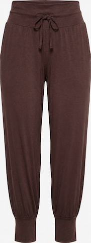 Ulla Popken Tapered Hose in Braun: Vorderseite